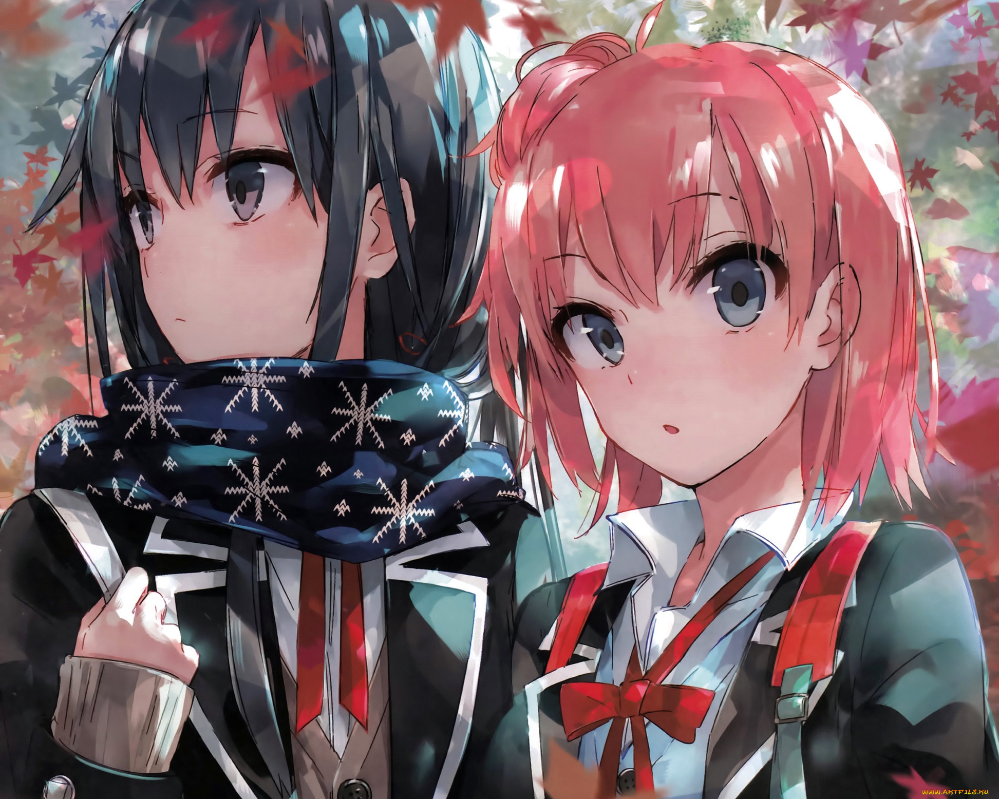 , oregairu, ponkan, eight, yukinoshita, yukino, yuigahama, yui